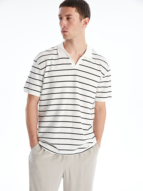 LCW Vision Polo Yaka Çizgili Erkek Tişört - S5P759Z8-LFC