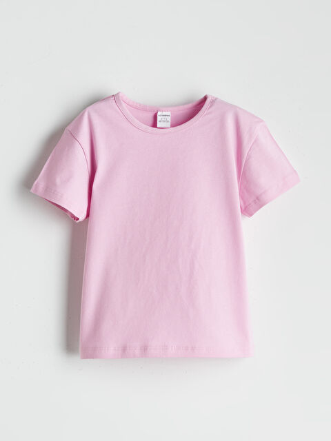 LCW Kids Bisiklet Yaka Kız Çocuk Tişört - S5P799Z1-G4X