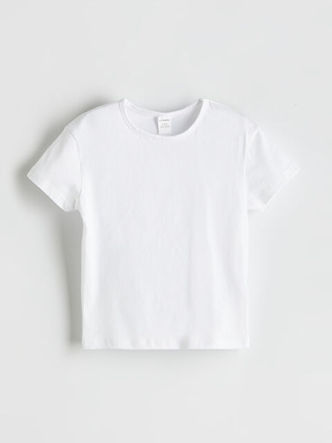 LCW Kids Bisiklet Yaka Basic Kız Çocuk Tişört - S5P805Z1-Q6K