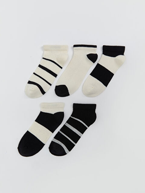 LCW Kids Çizgili Kız Çocuk Patik Çorap 5'li - S5P808Z4-M0T