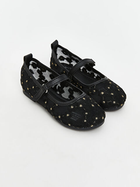 LCW STEPS Çiçek Nakışlı Kız Çocuk Babet - S5P827Z4-HUC