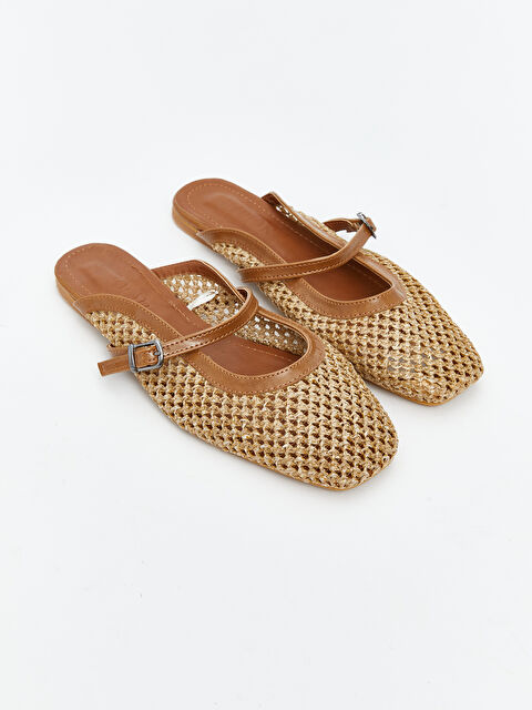 KOOR Deri Görünümlü Kadın Babet