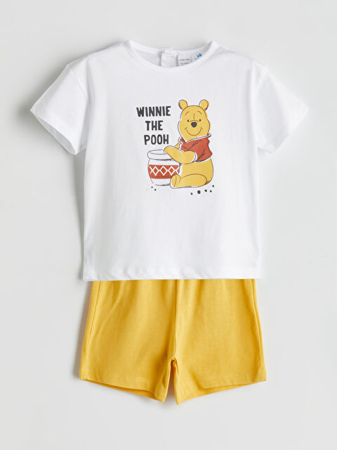 LCW baby Winnie the Pooh Baskılı Erkek Çocuk Tişört ve Şort 2'li - S5P914Z1-FDL