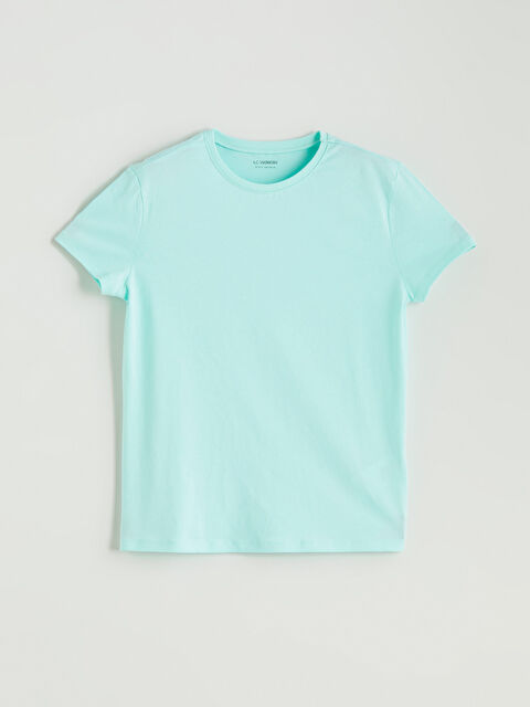 LCW Kids Bisiklet Yaka Basic Kız Çocuk Tişört - S5P919Z4-FYK