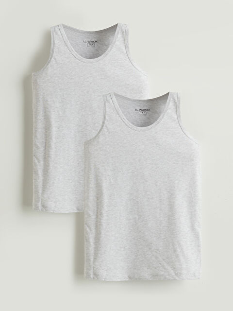 LCW Kids Bisiklet Yaka Erkek Çocuk Atlet 2'li - S5P926Z4-LAK