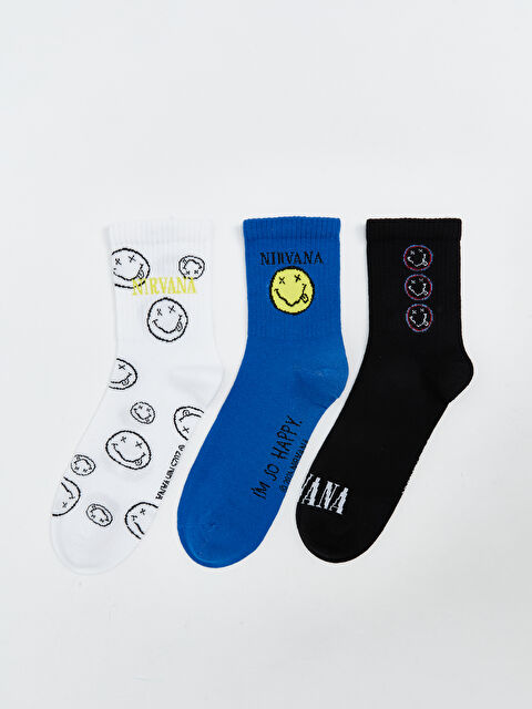 LCW ACCESSORIES Baskılı Erkek Soket Çorap 3'lü - S5P963Z8-K00