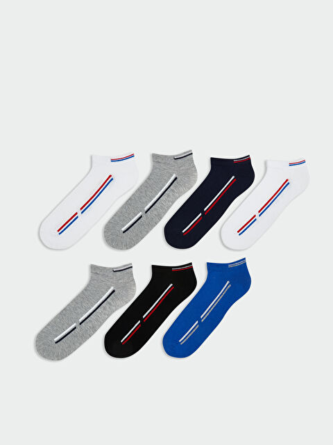 LCW ACCESSORIES Patterned Men's Trainer Socks 7 Pack - S5P967Z8-K00