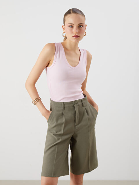 LCW Vision V Yaka Kadın Atlet - S5P976Z8-FXC