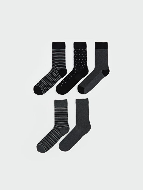 LCW ACCESSORIES Desenli Erkek Soket Çorap 5'li - S5P992Z8-K00