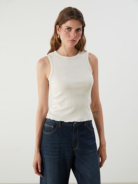 LCW Vision Bisiklet Yaka Ajurlu Kadın Atlet - S5PA48Z8-FDJ