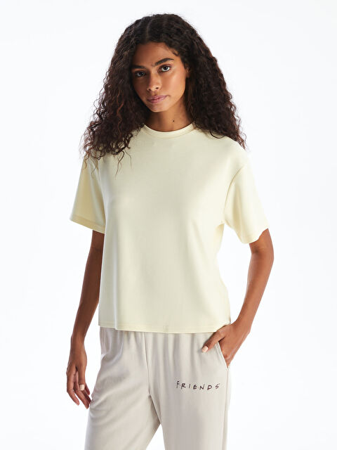 XSIDE Bisiklet Yaka Kadın Tişört - S5PA83Z8-KRV