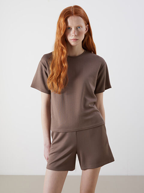 XSIDE Bisiklet Yaka Kadın Tişört - S5PA83Z8-PS7