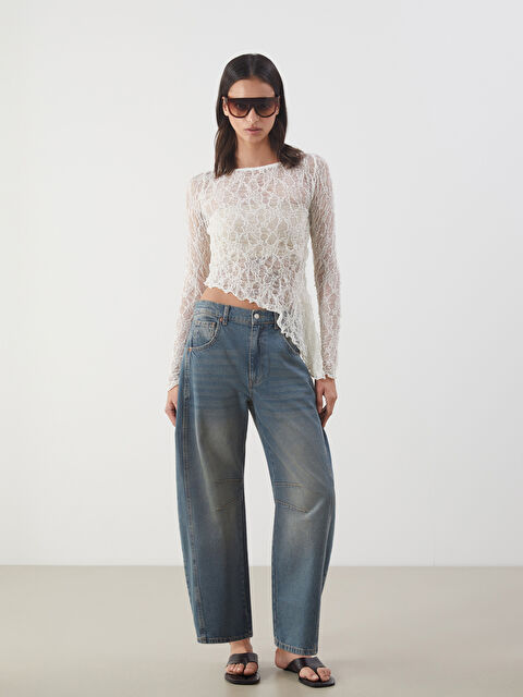 LCW Jeans Balloon Fit Kadın Jean Pantolon - S5PB08Z8-GRD