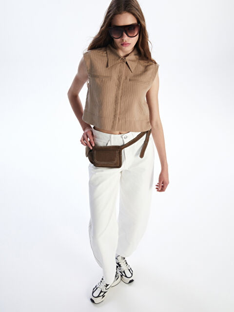 XSIDE Çizgili Modal Karışımlı Kadın Gömlek - S5PB24Z8-PS7