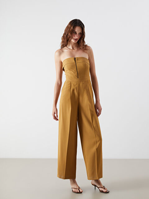 LCW Vision Straplez Yaka Kadın Pileli Tulum - S5PC14Z8-H3W