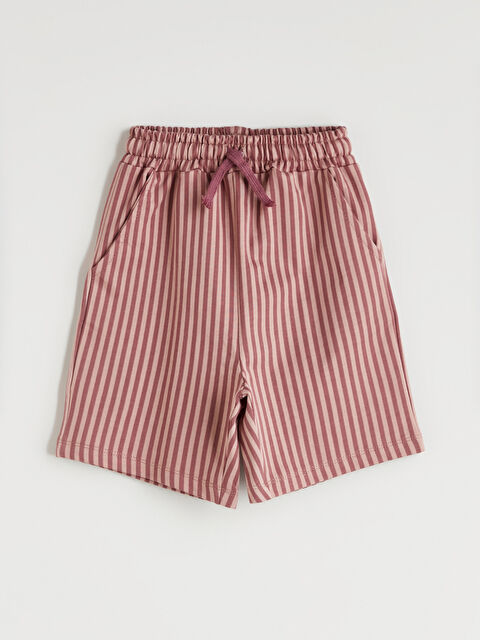 LCW Kids Beli Lastikli Çizgili Erkek Çocuk Şort - S5PC22Z1-LJA
