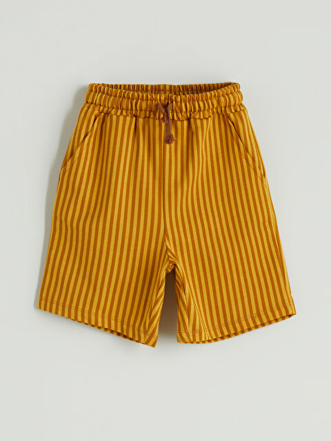 LCW Kids Beli Lastikli Çizgili Erkek Çocuk Şort - S5PC22Z1-LKA