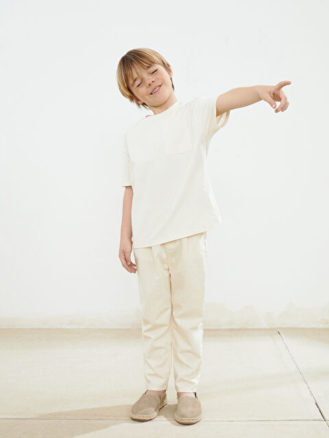 LCW Kids Beli Lastikli Keten Erkek Çocuk Pantolon - S5PC56Z1-DDX