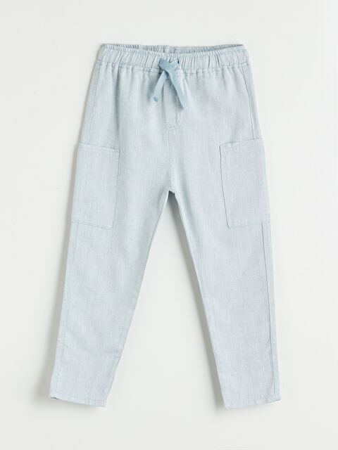 LCW Kids Beli Lastikli Keten Karışımlı Erkek Çocuk Pantolon - S5PC57Z1-ZXD