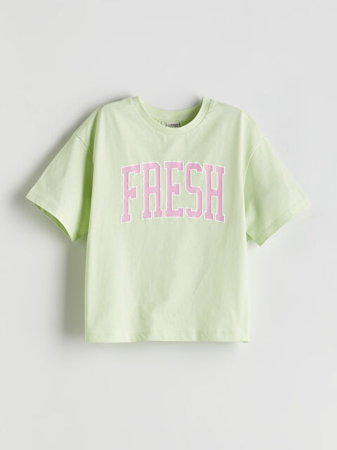 LCW Kids Crew Neck Girls' T-Shirt - S5PC67Z4-FPQ