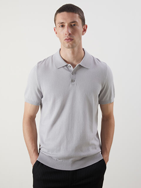 LCWAIKIKI Classic Polo Yaka Kısa Kollu Erkek Triko Kazak - S5PD04Z8-GDU