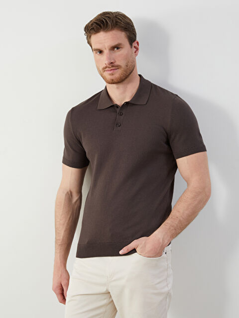 LCWAIKIKI Classic Polo Yaka Kısa Kollu Erkek Triko Kazak - S5PD04Z8-HSK