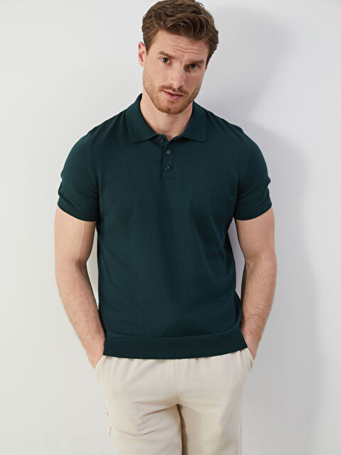 LCWAIKIKI Classic Polo Yaka Kısa Kollu Erkek Triko Kazak - S5PD04Z8-ZQY