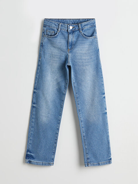 LCW Kids Straight Fit Kız Çocuk Jean Pantolon - S5PD11Z4-H45