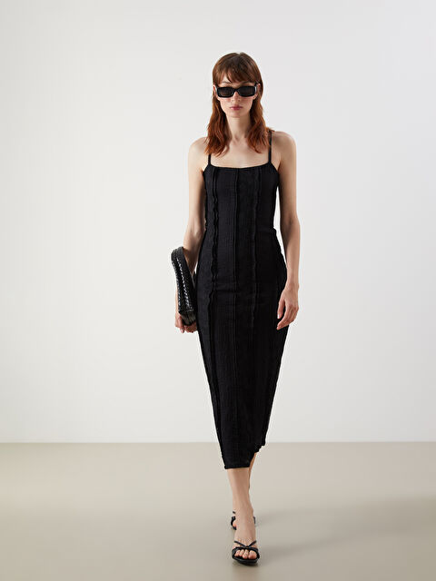 LCW Vision Kare Yaka Dantel Detaylı Boho Elbise - S5PD48Z8-CVL