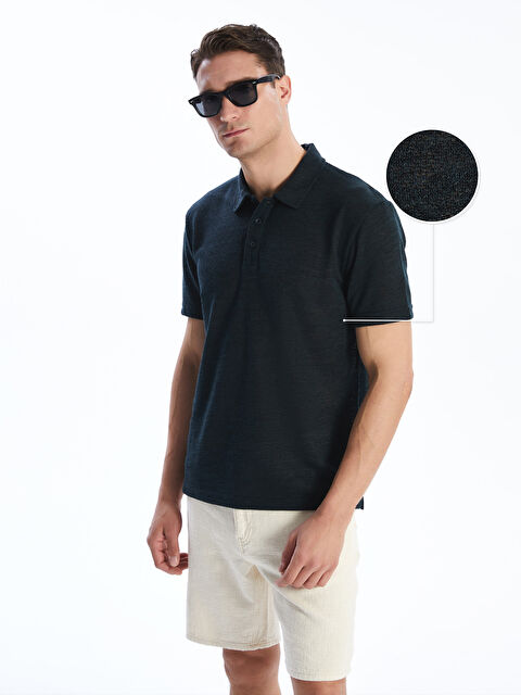 LCW Vision Polo Yaka Erkek Dokulu Tişört - S5PD74Z8-CZP