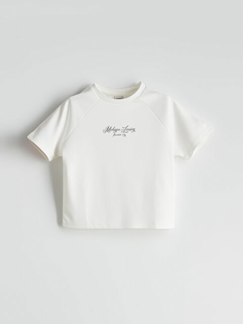 LCW Kids Bisiklet Yaka Soft Touch Kız Çocuk Tişört - S5PE05Z4-R9J