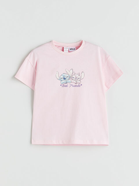 LCW Kids Lilo & Stitch Lisanslı Kız Çocuk Tişört - S5PE33Z1-FYX