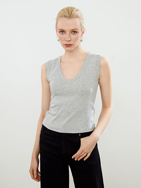 Soulife V Yaka Kadın Atlet - S5PE37Z8-CT3