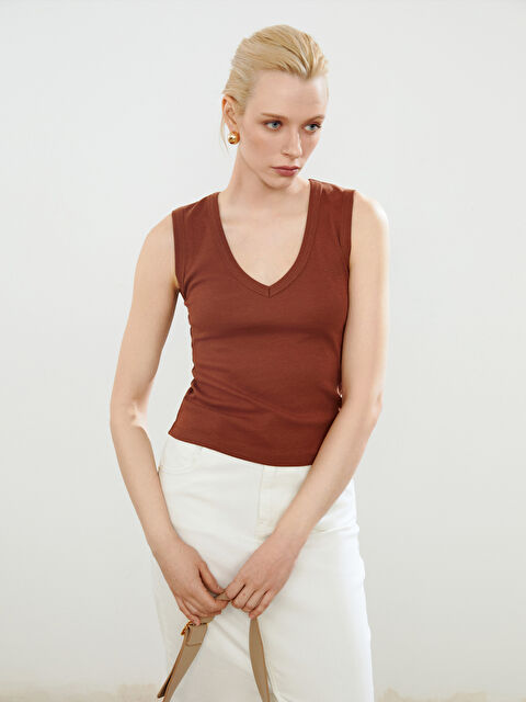 Soulife V Yaka Kadın Atlet - S5PE37Z8-GFW