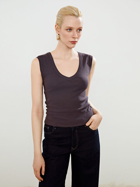 Soulife V Yaka Kadın Atlet - S5PE37Z8-J0W