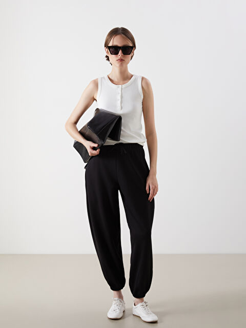 Natuvera Beli Lastikli Kadın Jogger Eşofman Altı - S5PE45Z8-UP7