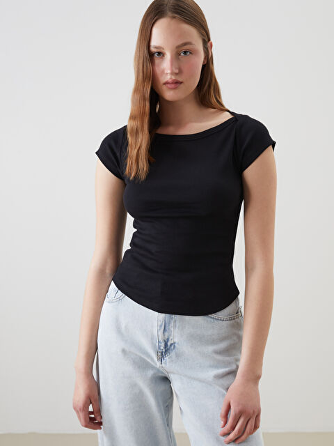 XSIDE Kayık Yaka Kadın Tişört - S5PE76Z8-CVL