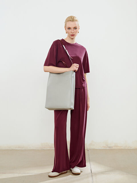 Soulife Deri Görünümlü Kadın Omuz Çantası - S5PE95Z8-D4M