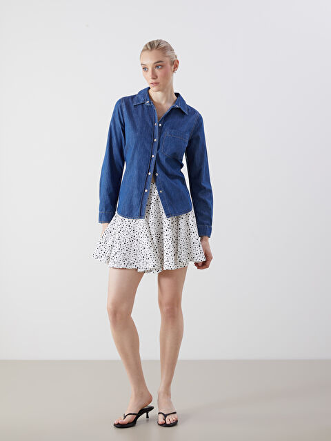 LCW Vision Beli Lastikli Desenli Mini Etek - S5PF11Z8-LQJ