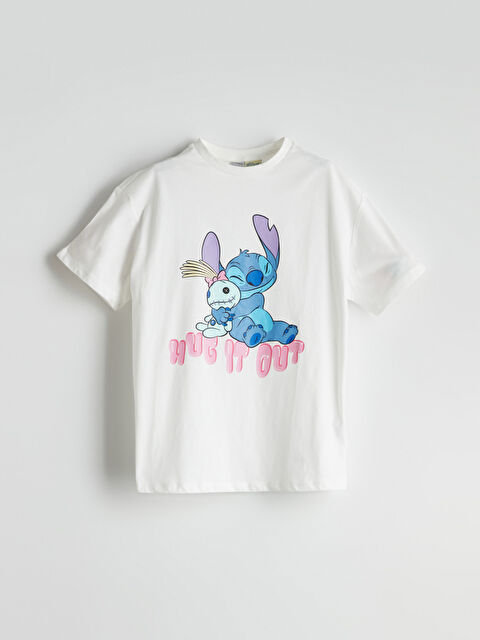 LCW Kids Crew Neck Stitch Printed Girls' T-Shirt - S5PF56Z4-R9J