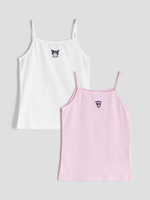 LCW Kids Kare Yaka Kuromi Baskılı Kız Çocuk Atlet 2'li - S5PF81Z4-QXB