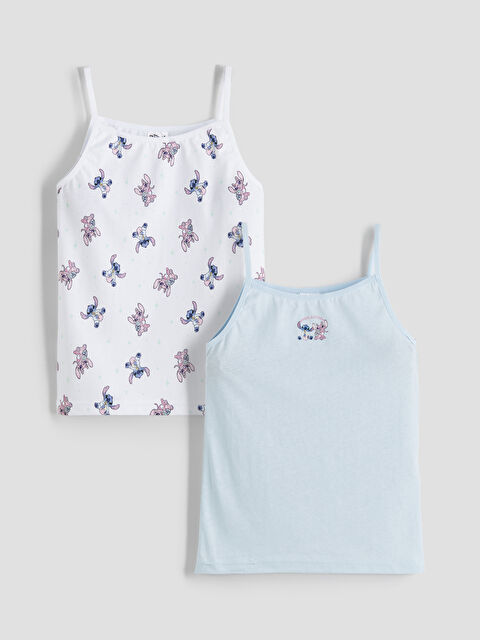 LCW Kids Angel ve Stitch Baskılı Kız Çocuk Atlet 2'li - S5PF86Z4-QWQ