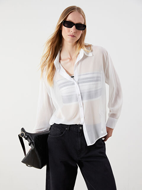 LCWAIKIKI Classic قميص واسع الحجم للسيدات - S5PG59Z8-Q6K