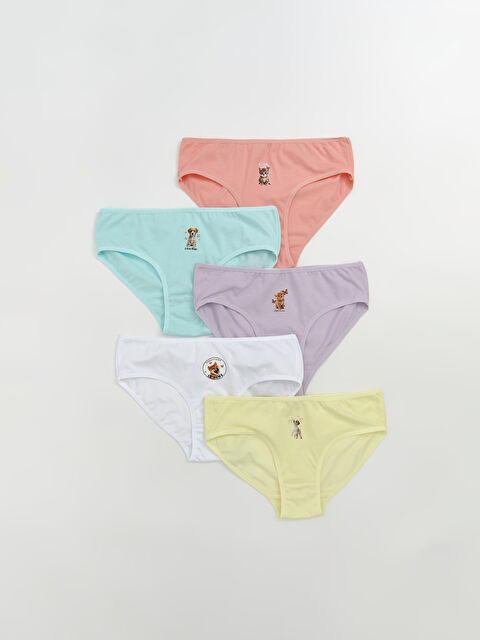 LCW Kids Baskılı Kız Çocuk Külot 5'li - S5PH04Z4-FZE