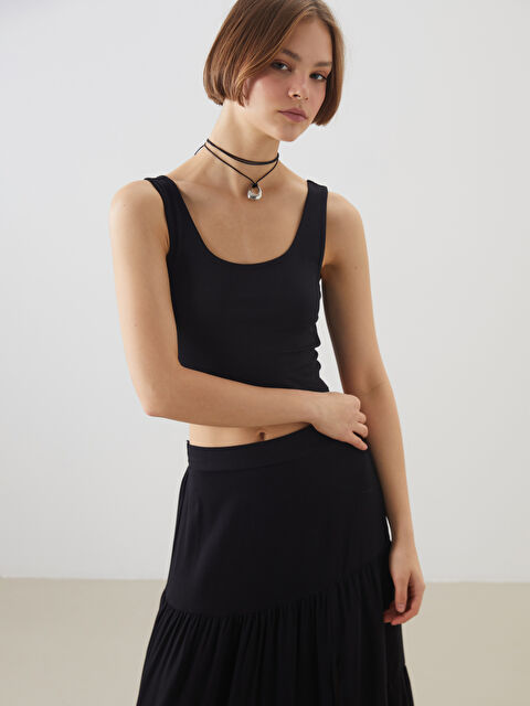 XSIDE U Yaka Crop Kadın Atlet - S5PH11Z8-CVL