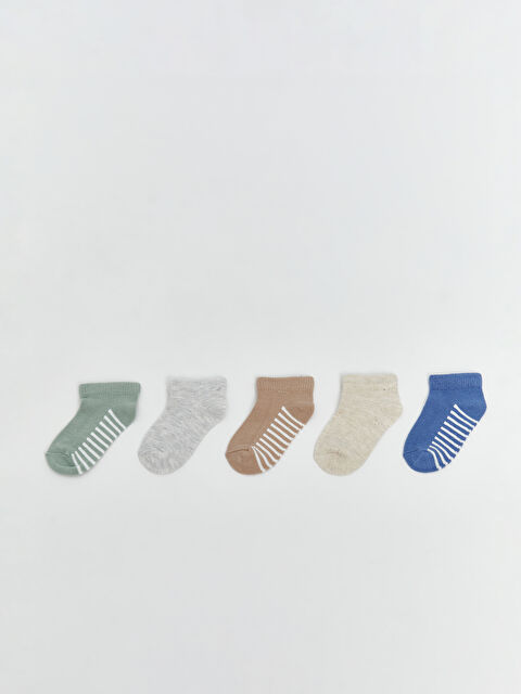 LCW baby Çizgili Erkek Bebek Patik Çorap 5'li - S5PH73Z1-TRH