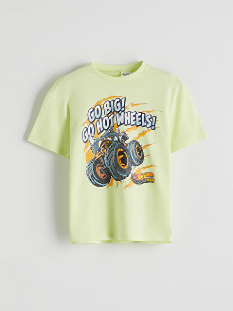 LCW Kids Hot Wheels Baskılı Erkek Çocuk Tişört - S5PI08Z1-FPM