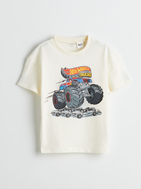LCW Kids Hot Wheels Printed Boys' T-Shirt - S5PI09Z1-QVK