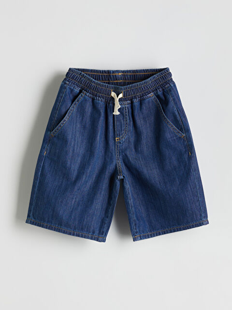 LCW Kids Beli Lastikli Erkek Çocuk Jean Şort - S5PI11Z4-309