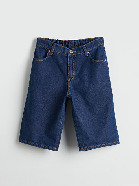 LCW Kids Beli Lastikli Erkek Çocuk Jean Şort - S5PI64Z4-309